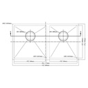 301616 CORNER RADIUS DOUBLE BOWL SINK
