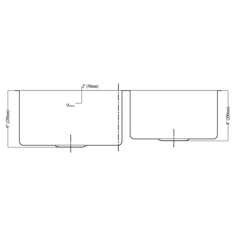 301616 CORNER RADIUS DOUBLE BOWL SINK