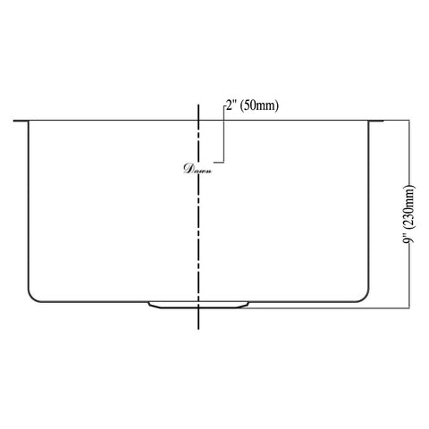 161609 SQUARED SINGLE BOWL UNDERMOUNT BAR SINK