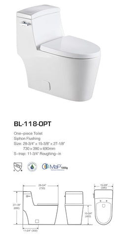 SIPHONIC FLUSH ONE-PIECE TOILET SK118