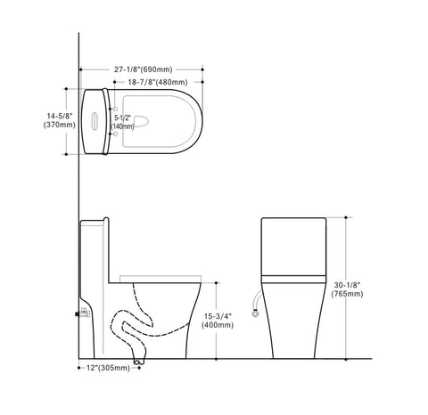 SIPHONIC FLUSH ONE-PIECE TOILET SK151