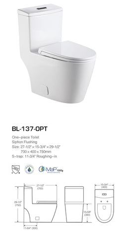 DUAL FLUSH ONE-PIECE TOILET SK137