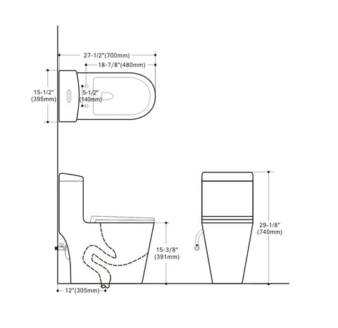 DUAL FLUSH ONE-PIECE TOILET SK137