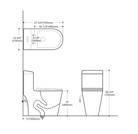 DUAL FLUSH ONE-PIECE TOILET SK136