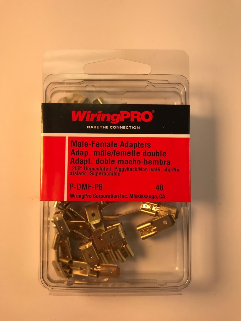 Double Male Female Adapter .250" Piggyback