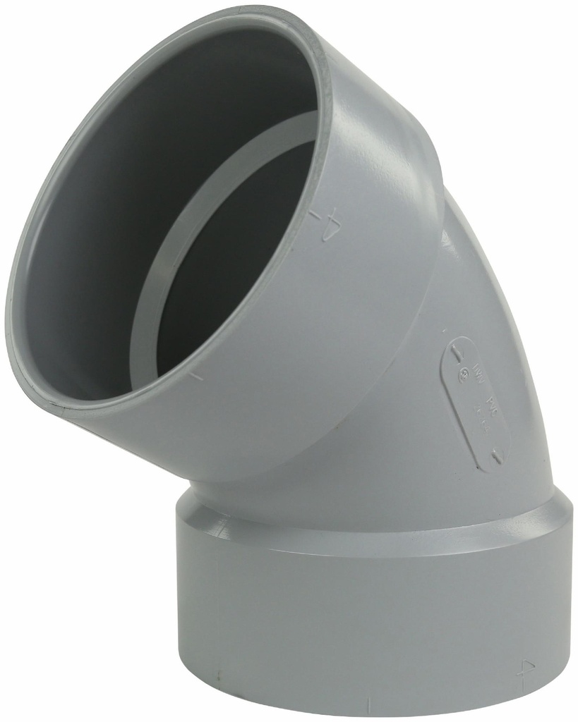 4"x60D PVC DWV ELBOW HxH SYSTEM 15