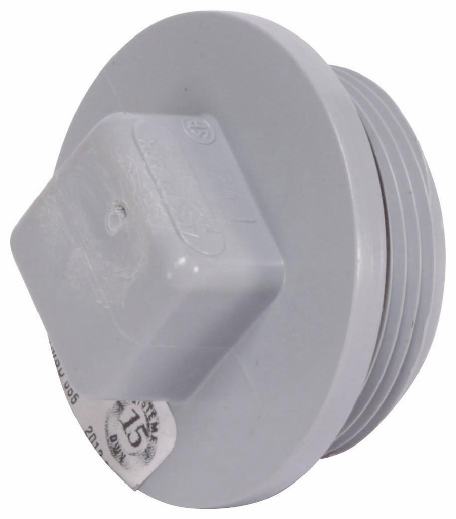3" PVC DWV PLUG C/O MPT SYSTEM 15