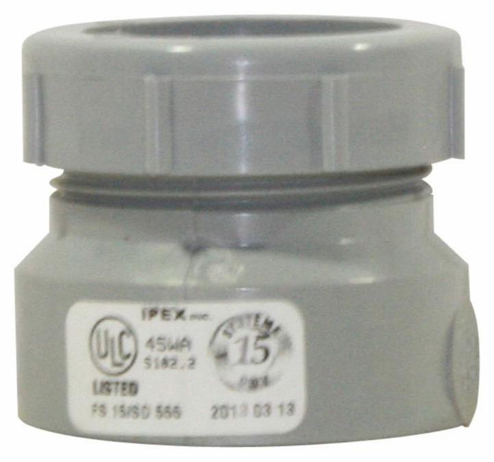 1 1/2" PVC DWV TRAP ADPT HxSJ SYSTEM 15