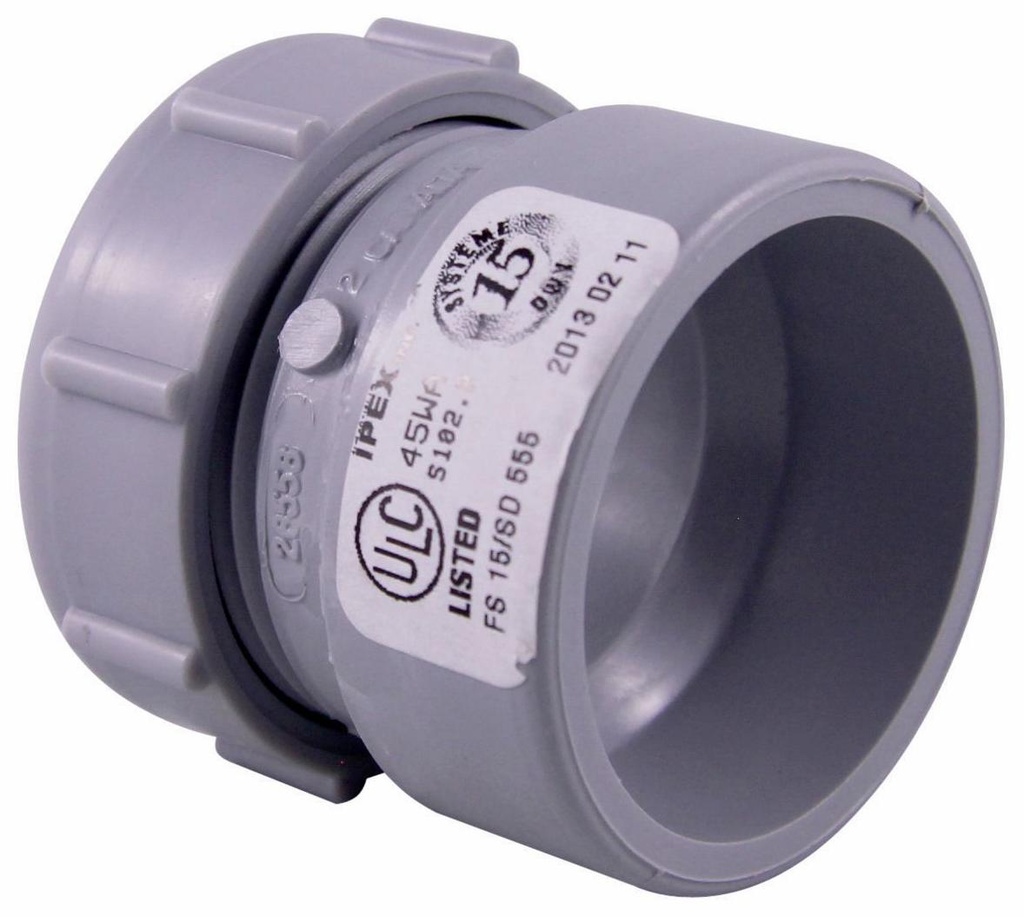 1 1/2"x1 1/4" PVC DWV TAIL PIECE ADPT SPxSJ SYSTEM 15