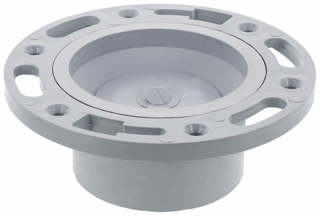 4"x3" PVC DWV ADJ. CLOSET FLANGE W/ MLD TEST PLATE SYSTEM 15