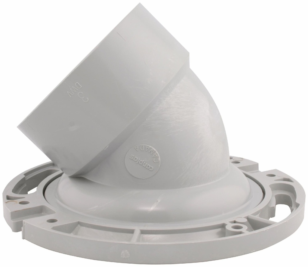 4"x3"x45D PVC DWV DISCHARGE CLOSET FLANGE SYSTEM 15