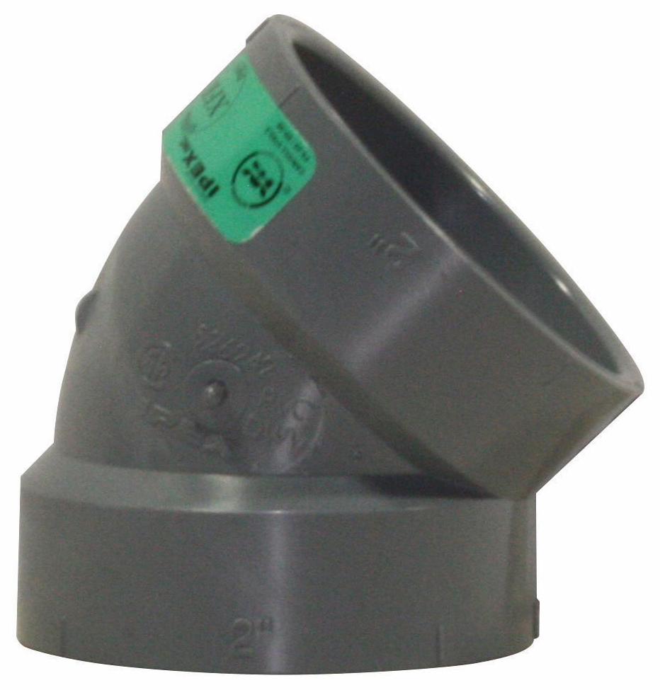 2"x45D PVC DWV SHORT TURN ELBOW HxH SYSTEM XFR