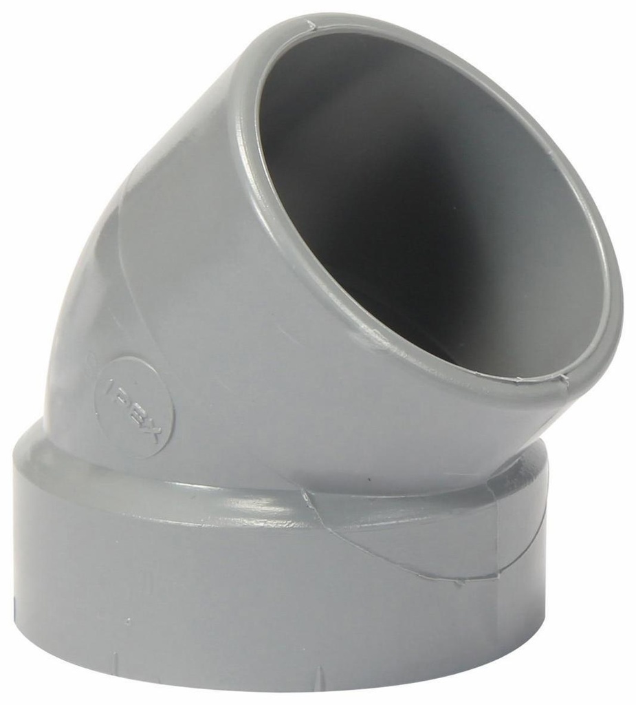 2"x45D PVC DWV SHORT TURN ELBOW SPxH SYSTEM XFR