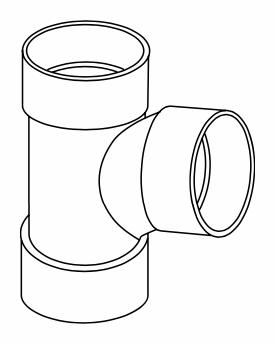 6" PVC DWV SAN TEE HxHxH SYSTEM XFR