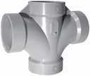 2" PVC DWV DOUBLE SAN TEE HxHxHxH SYSTEM XFR