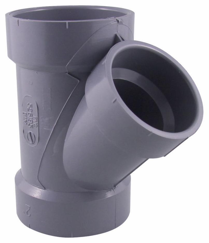 2"x1 1/2"x45D PVC DWV WYE HxHxH SYSTEM XFR
