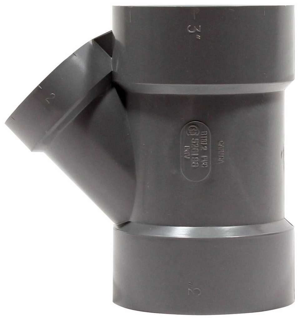 3"x2"x45D PVC DWV WYE HxHxH SYSTEM XFR