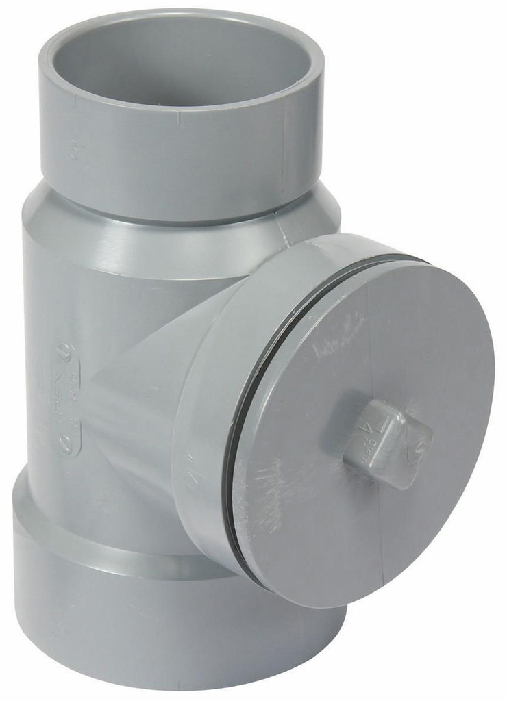 4"x3"x4" PVC DWV LINE C/O W/ PLUG HXHXGKT PLUG SYSTEM XFR