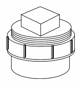 4" PVC DWV TUBE END C/O HxGKT PLUG SYSTEM XFR