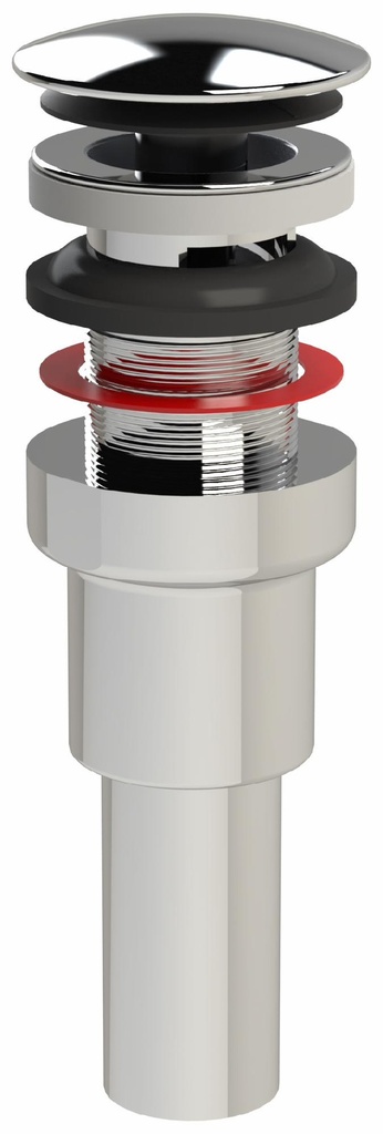 Extended Length Clicker Bathroom Vessel Sink Drain with Overflow