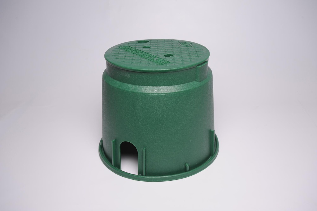 10 Round Green Valve Box with Green ICV Lid