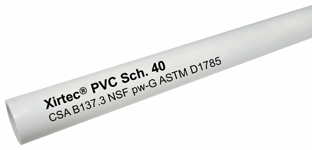 2-1/2" x 20' Non-CSA Sch40 PVC Pipe