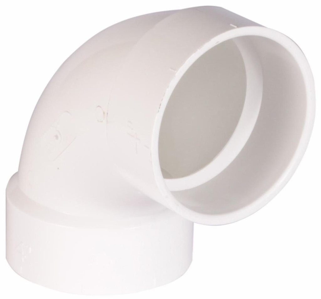 4"x90D PVC FGV LONG ELBOW HxH SYSTEM 636