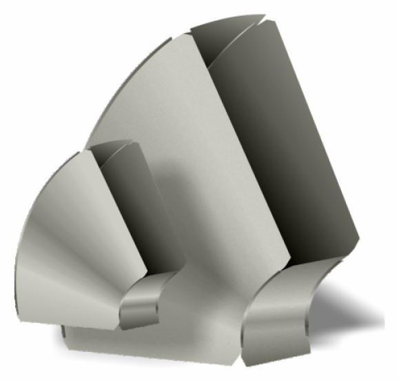 10" x 22" Short Way 45 Degree Duct Elbow 26ga