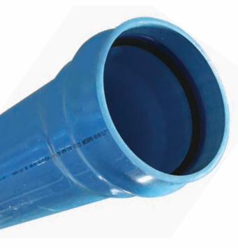 10"x20' PVCO 235 PSI CIOD PIPE GSKT BLUE BIONAX
