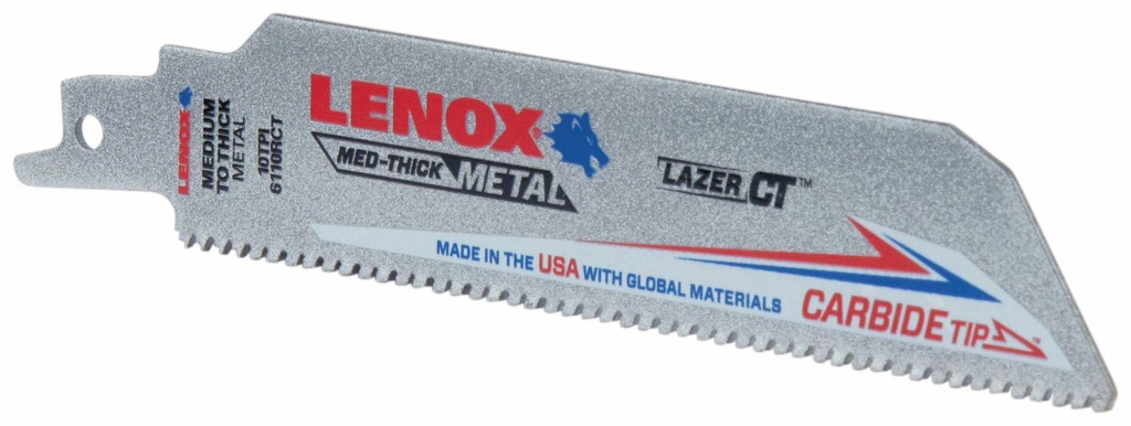 6 in. x 1 in. LAZER CT 10 TP1 Carbide Tipped Reciprocating Saw Blade