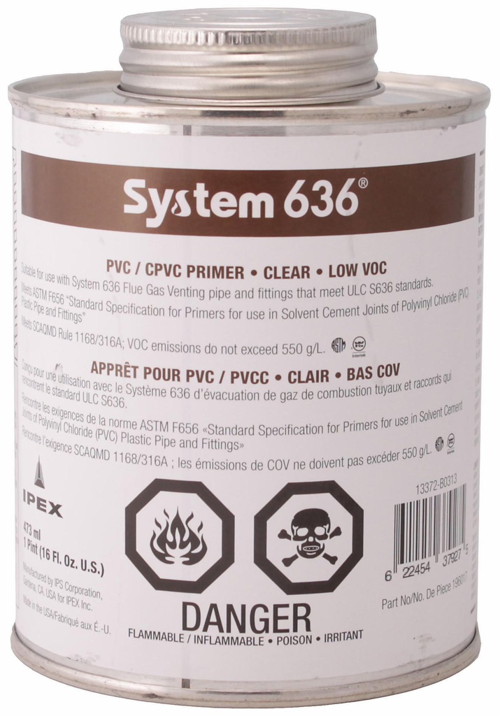473ml System 636 PVC/CPVC Primer Clear