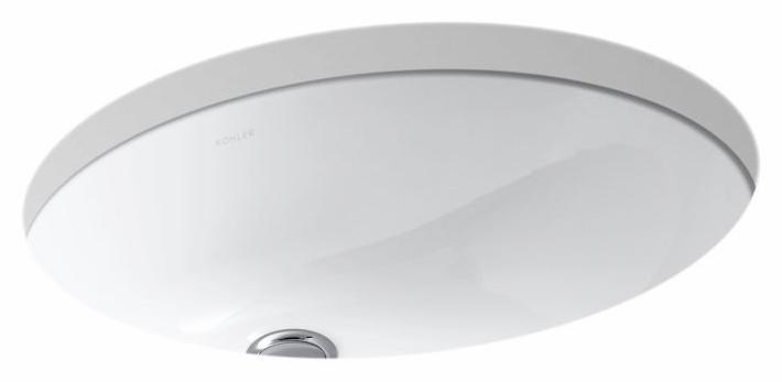 Caxton Oval 17" X 14" Undermount Bathroom Sink with Overflow