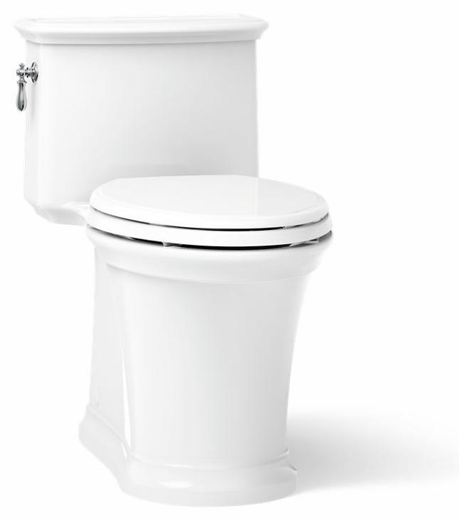 Harken 1-Piece 1.28 GPF Compact Elongated Standard Height Toilet (Less Seat)
