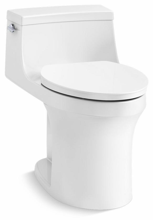 San Souci Comfort Height 1-Piece Compact Elongated 1.28 GPF Toilet with Quiet-Close Seat