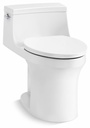 San Souci Comfort Height 1-Piece Compact Elongated 1.28 GPF Toilet with Quiet-Close Seat