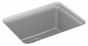 Cairn 24-1/2" 1 Bowl Neoroc Undermount Sink with Rack
