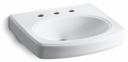 Pinoir Wall Mount Bathroom Sink for Widespread Faucet