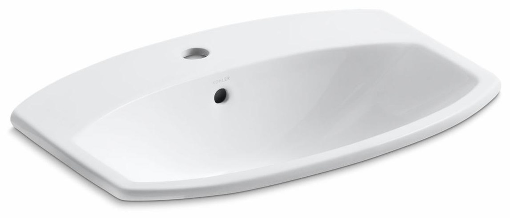 Cimarron Drop-In Bathroom Sink with Single Faucet Hole