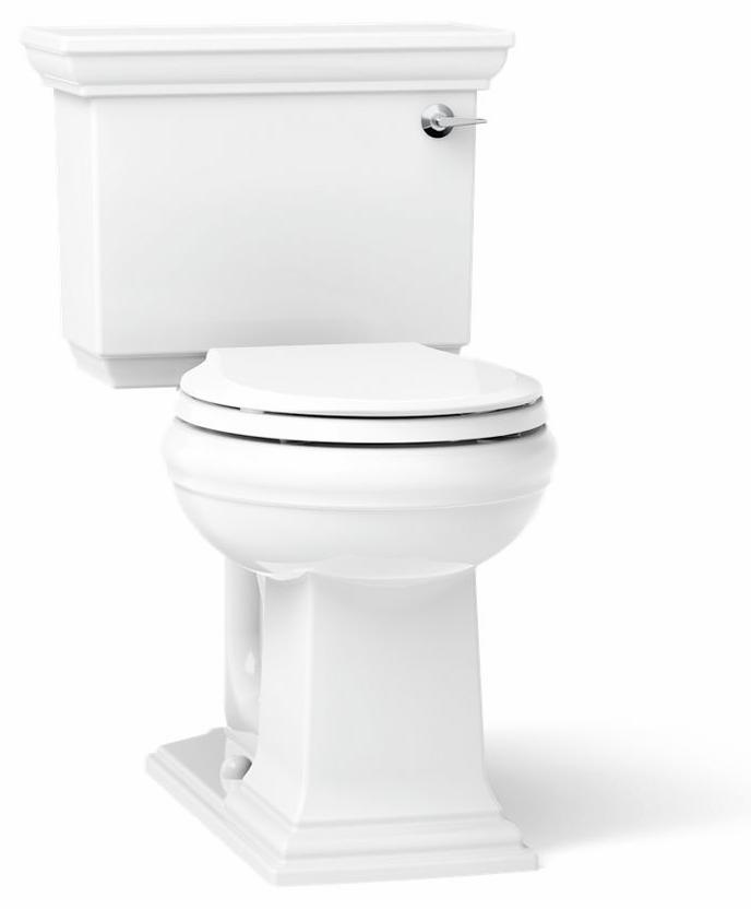 Memoirs Stately Comfort Height 2-Piece Round Front 1.28 GPF Toilet with Right Hand Trip Lever (Less Seat)