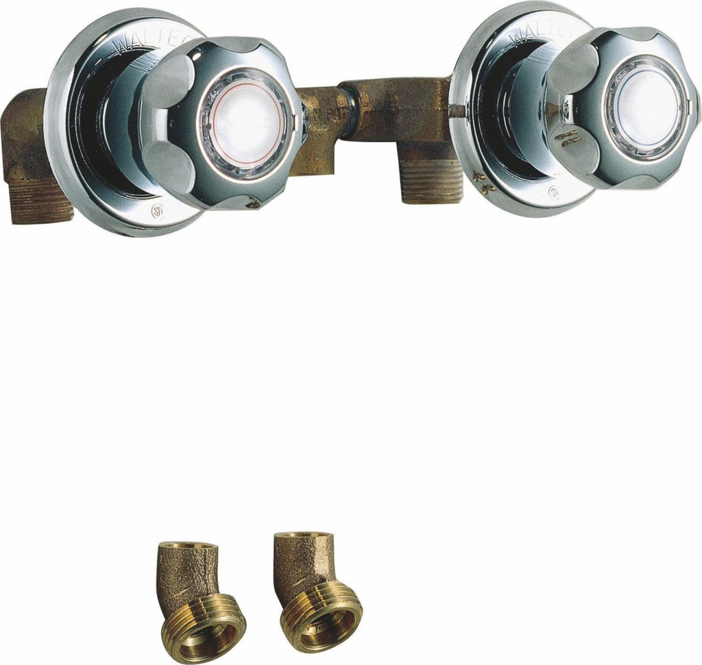 2-Handle Concealed Laundry Faucet with Water Hammer Outlets