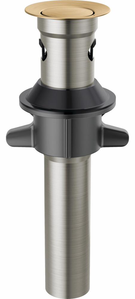 Metal Push-Pop Drain with Overflow