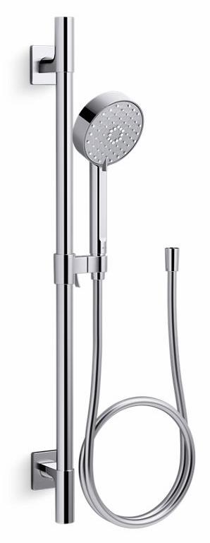 Awaken G110 Deluxe 3-Function Hand Shower with 24" Slide Bar 1.75 gpm