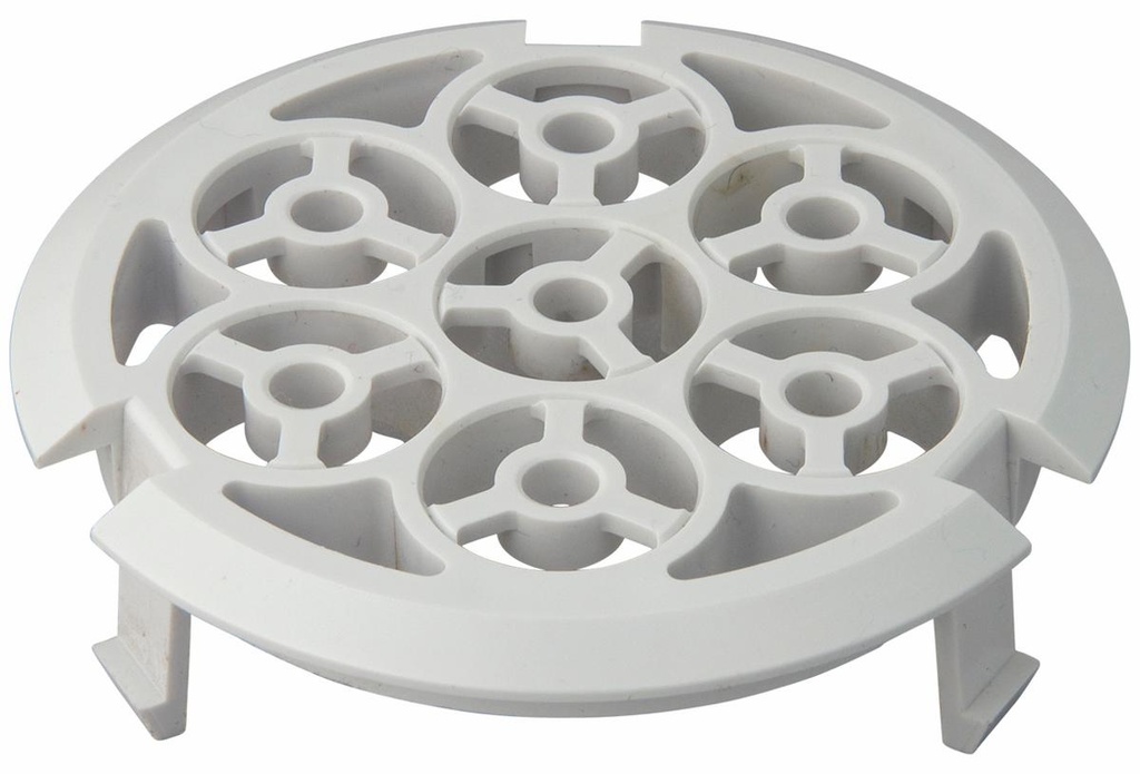 WHITE PLASTIC DRAIN COVER 4"