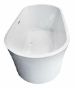 Glance Blink Freestanding Tub with White Drain and Slotted Overflow