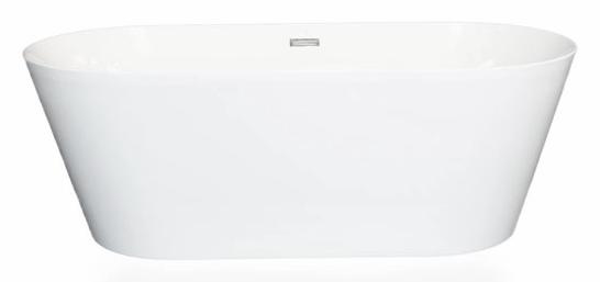 Glance Streak Freestanding Tub with White Drain
