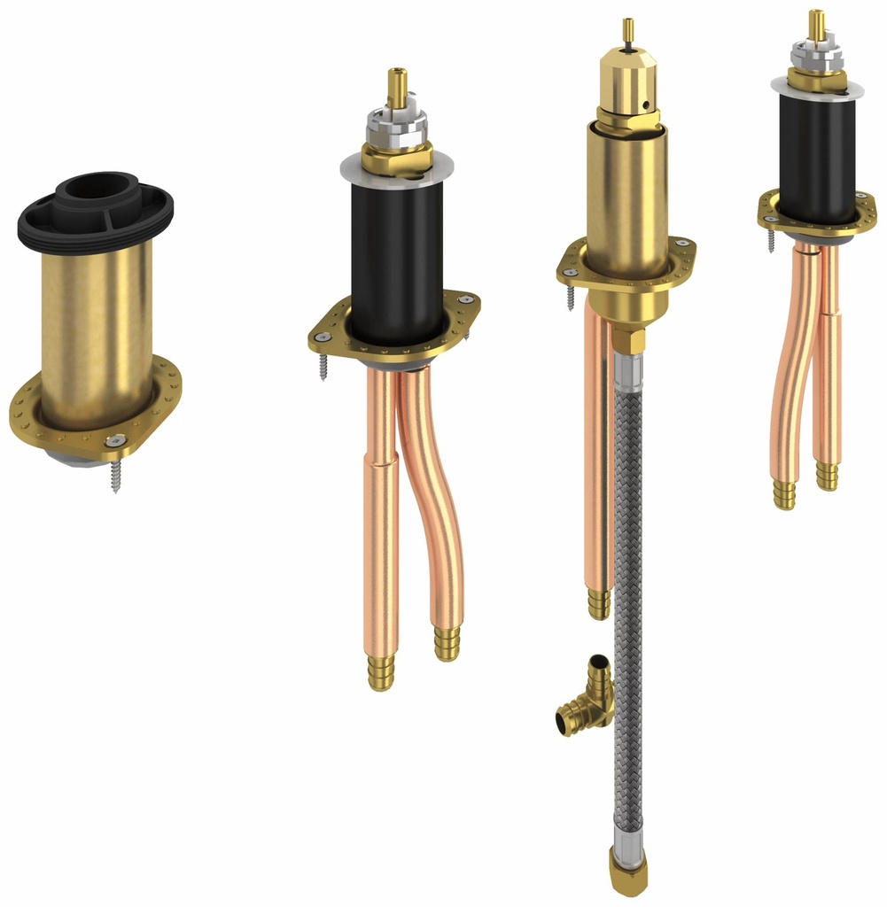 Flexible Rough-In For 4-Hole Roman Tub Faucet (Pex Connections)