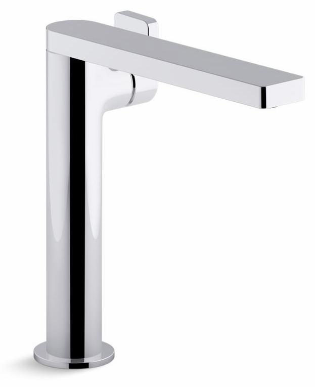 Composed Tall Single Hole Bathroom Faucet with Lever Handle