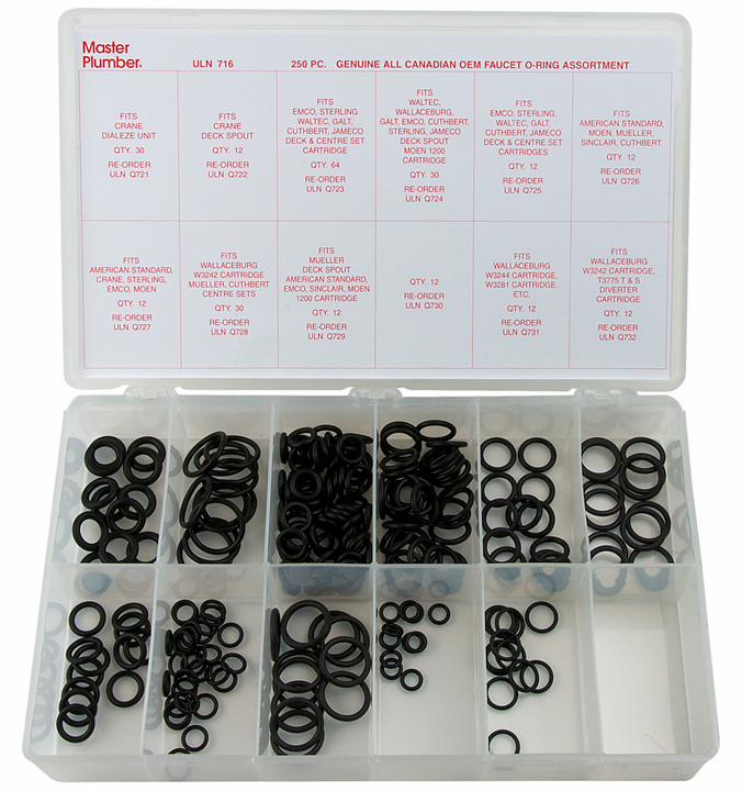 250 PC. FAUCET O-RING KIT
