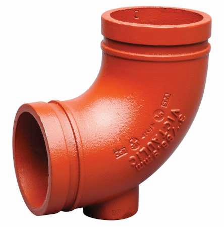 3" Grooved 90 Elbow with Drain No. 10-DR