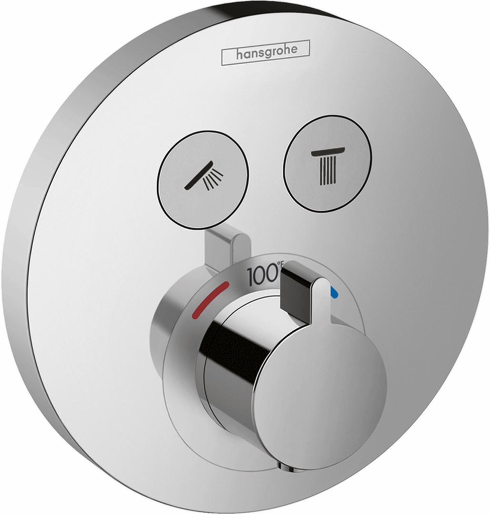 ShowerSelect S 2-Functions Thermostatic Valve Trim